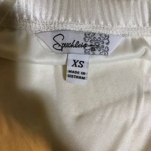 White grey and black formal dress